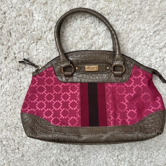 Tommy Hilfiger Signature Shoulder Bag Pink Tan purse - Picture 2 of 5